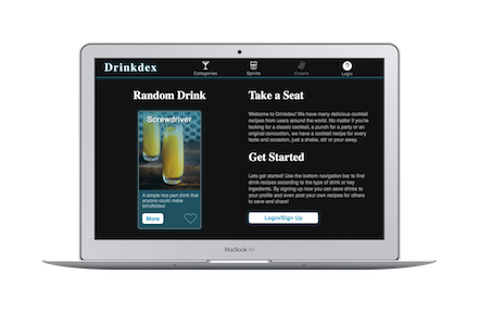 Drinkdex laptop mockup