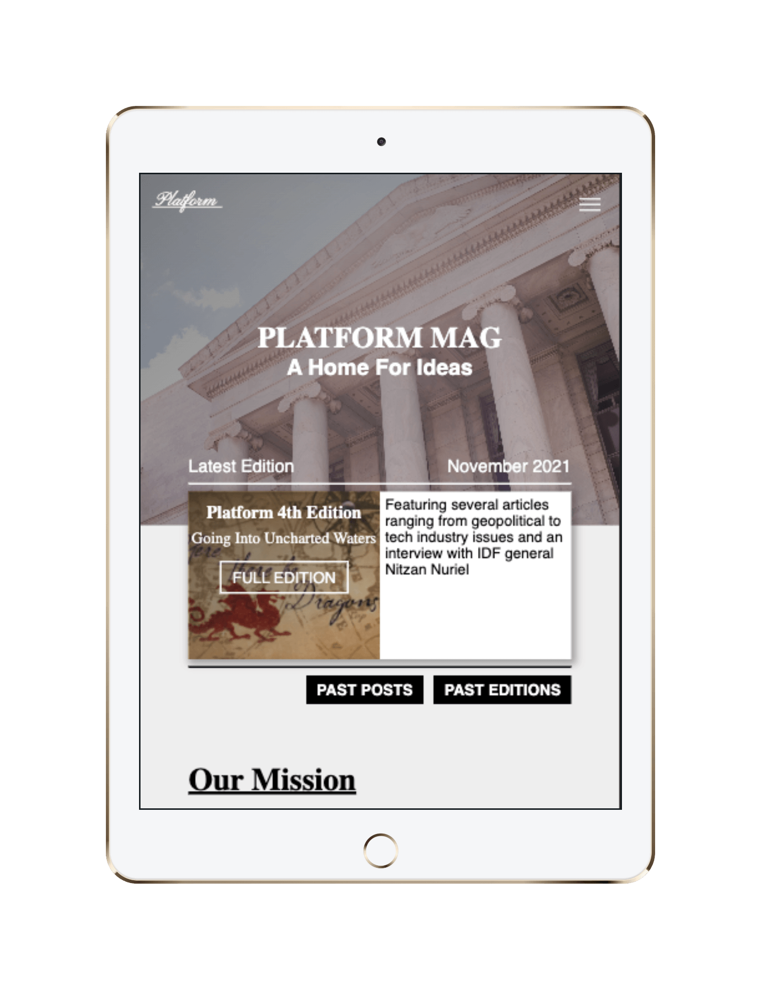 platform tablet mockup